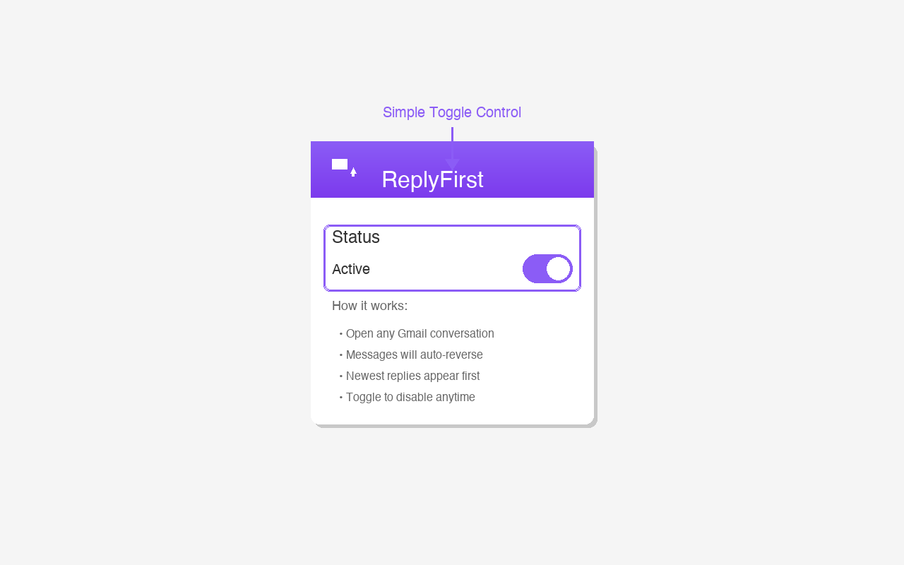 ReplyFirst popup interface